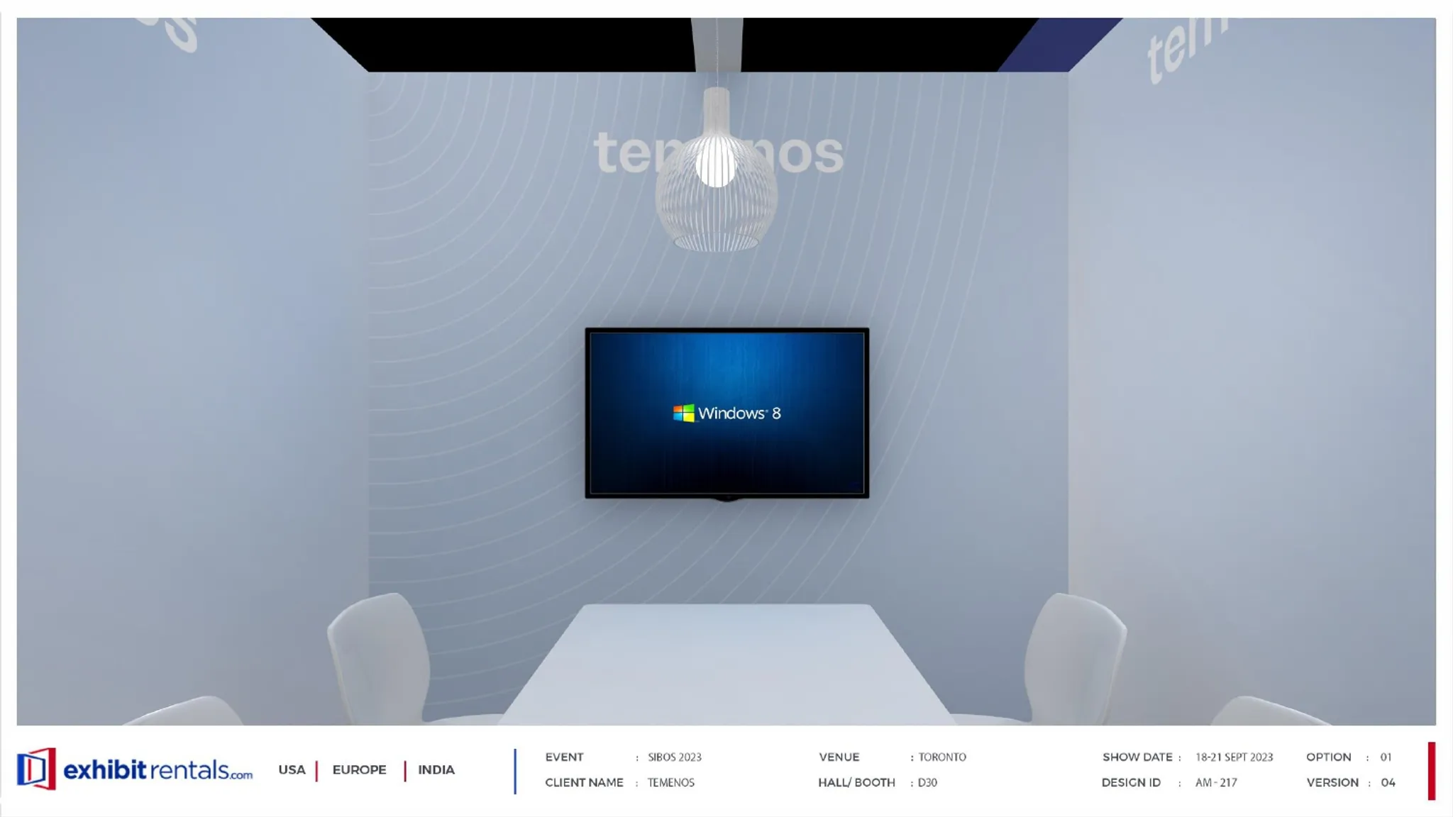20x20 Peninsula booth design by Exhibit-Rentals
